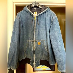 Men’s Carhartt J252 denim hoodie XXL Mint